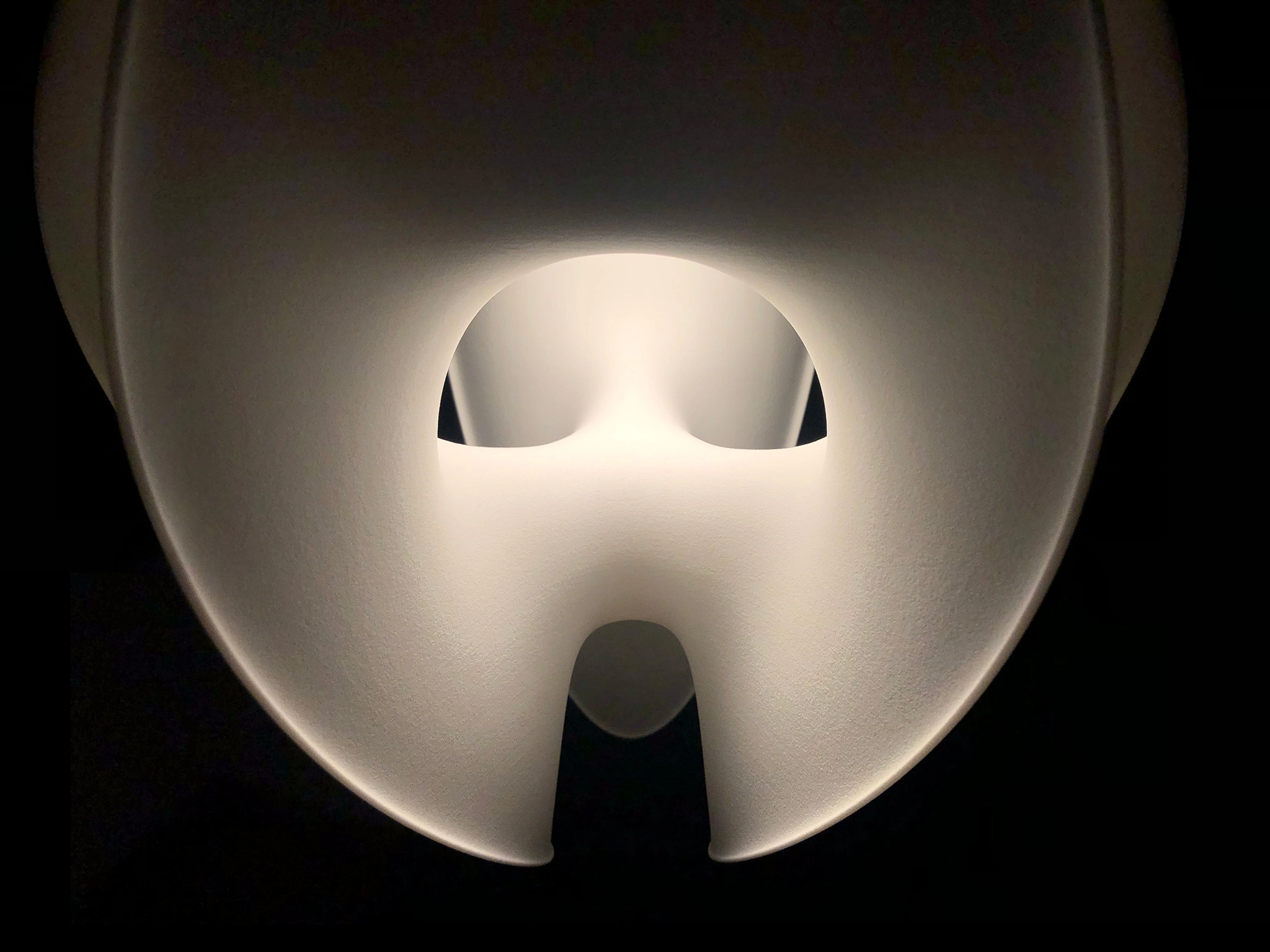 Illuminated suspended sculptural light object