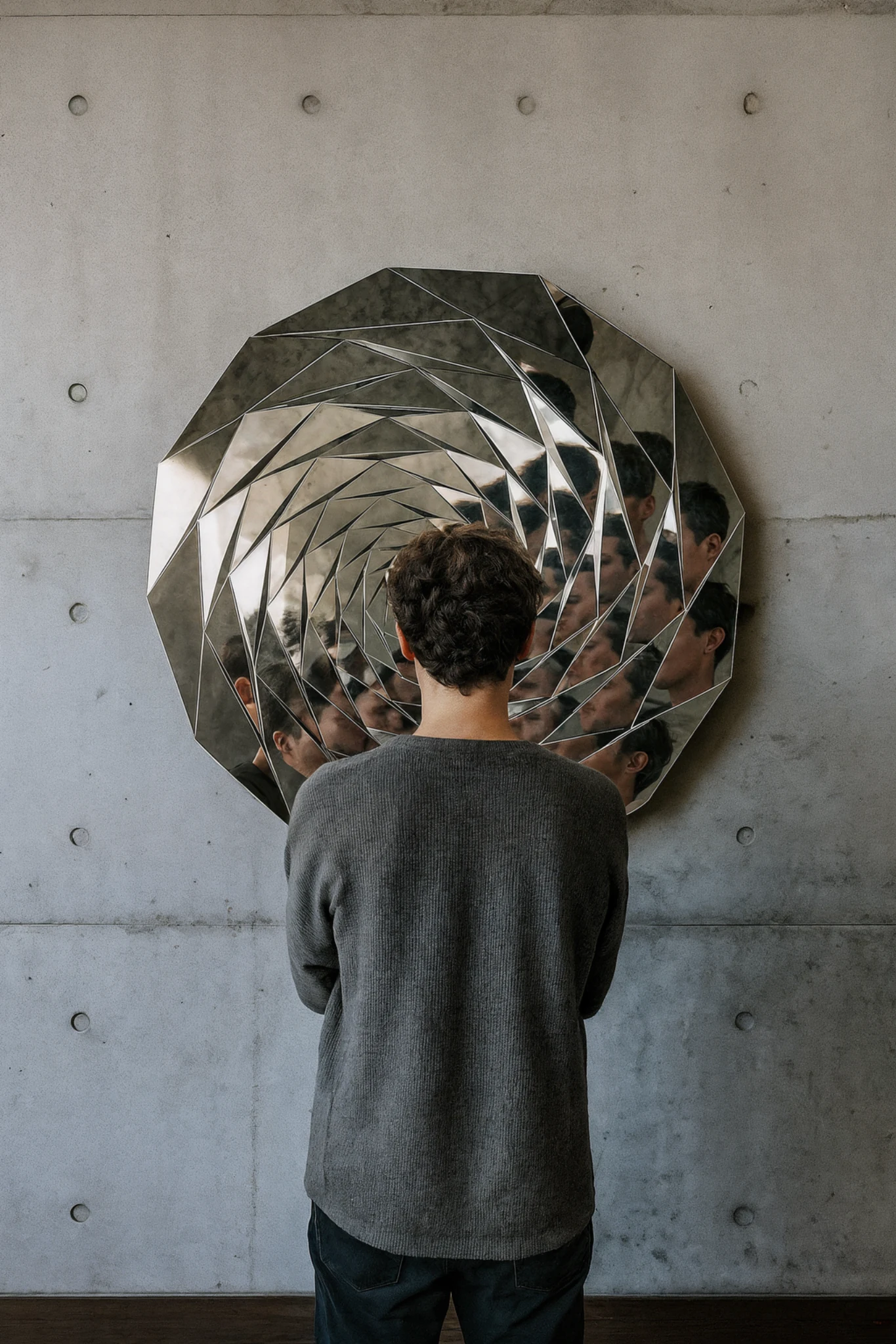 Mirror project installed in a gallery space